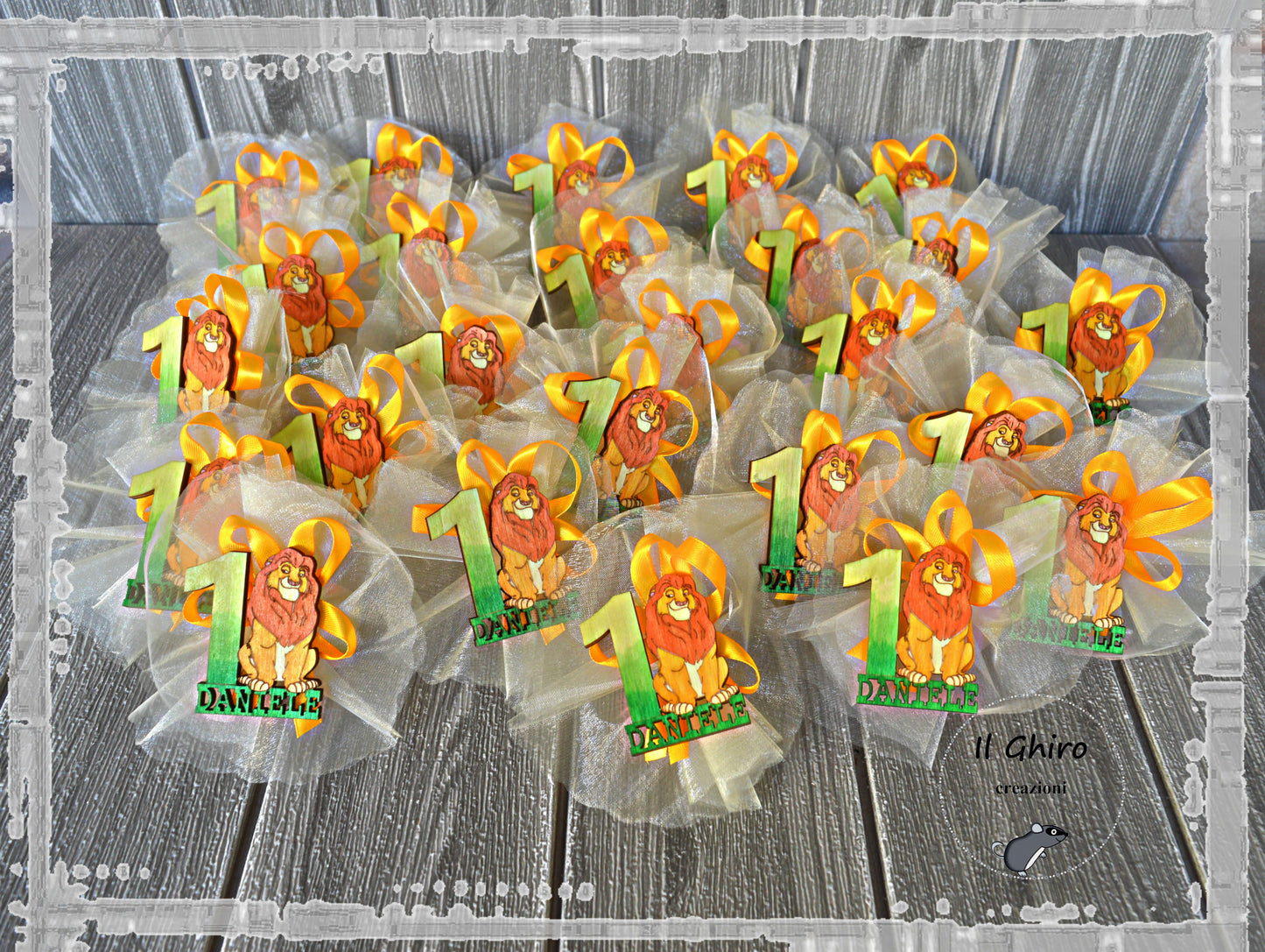 Sacchettino con Calamita e Numero Dipinta Leone