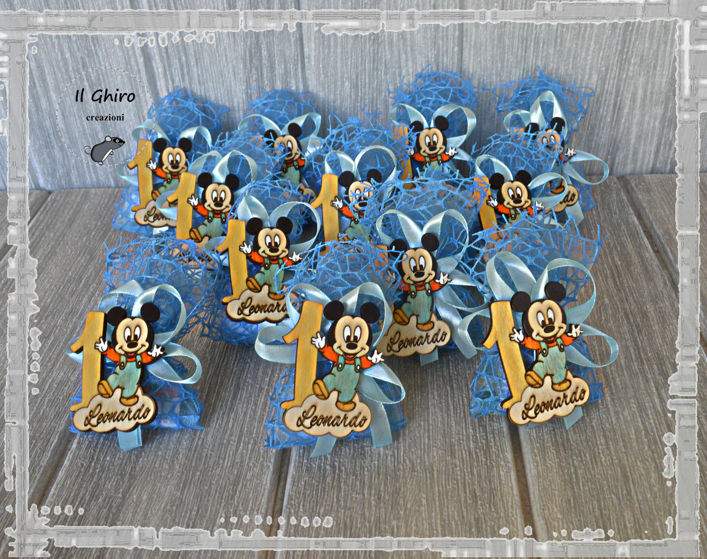 Sacchettino con Calamita e Numero Dipinta Topolino