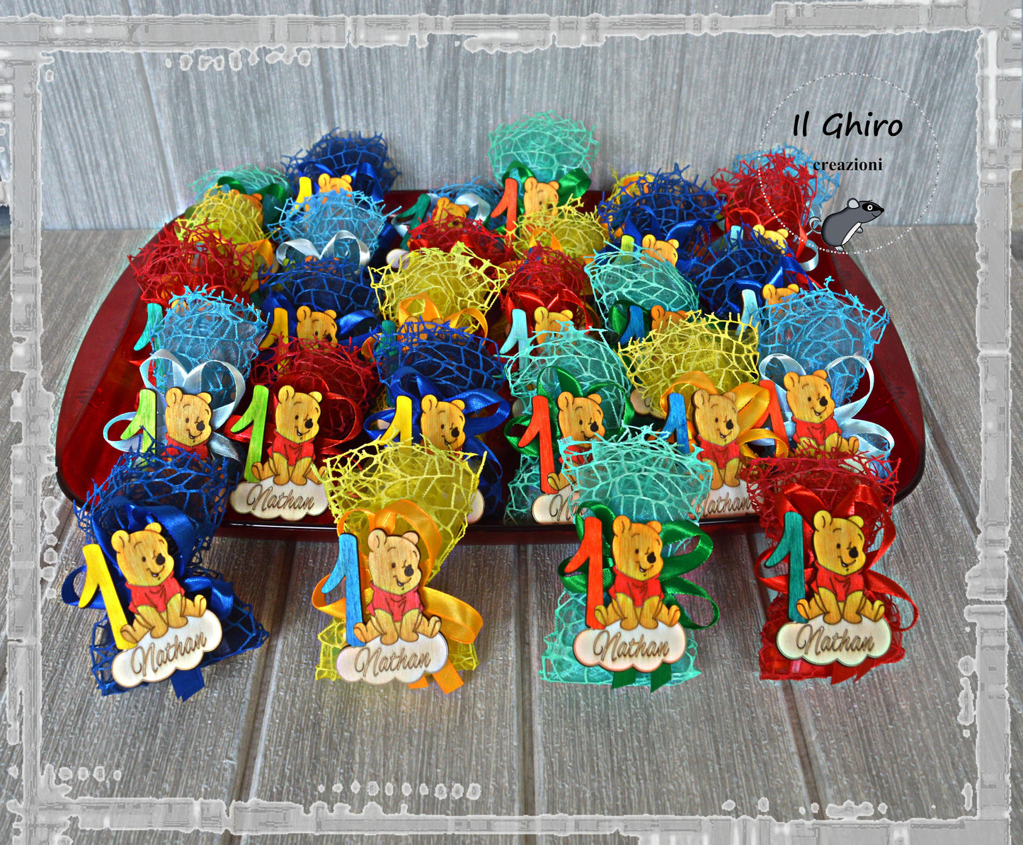 Sacchettino con Calamita e Numero Dipinta Winnie The Pooh