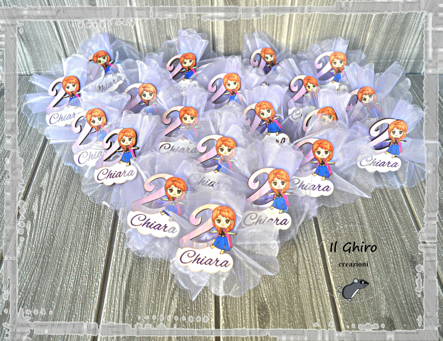 Sacchettino con Calamita e Numero Dipinta Anna Frozen