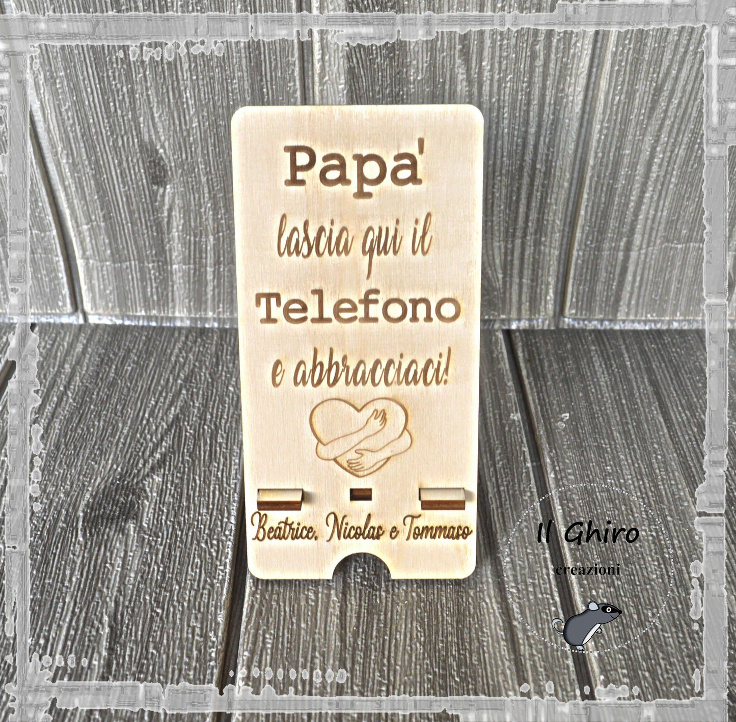 Porta Telefono in Legno