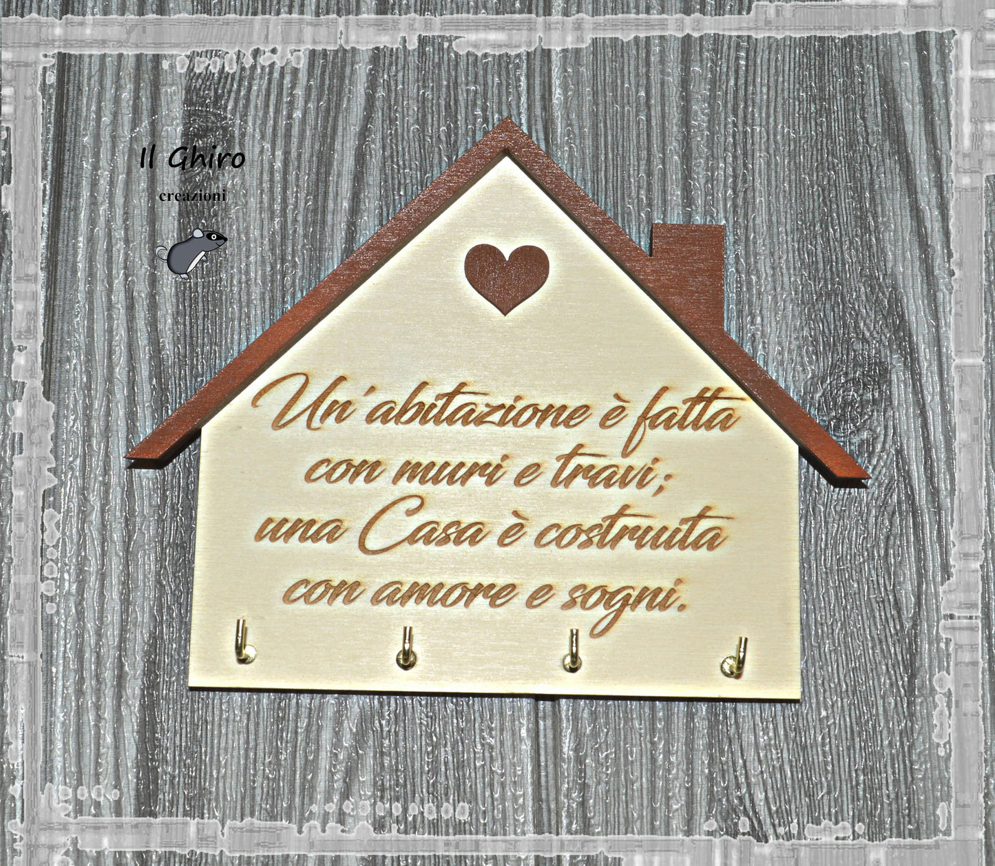 Casetta Portachiavi con Frase