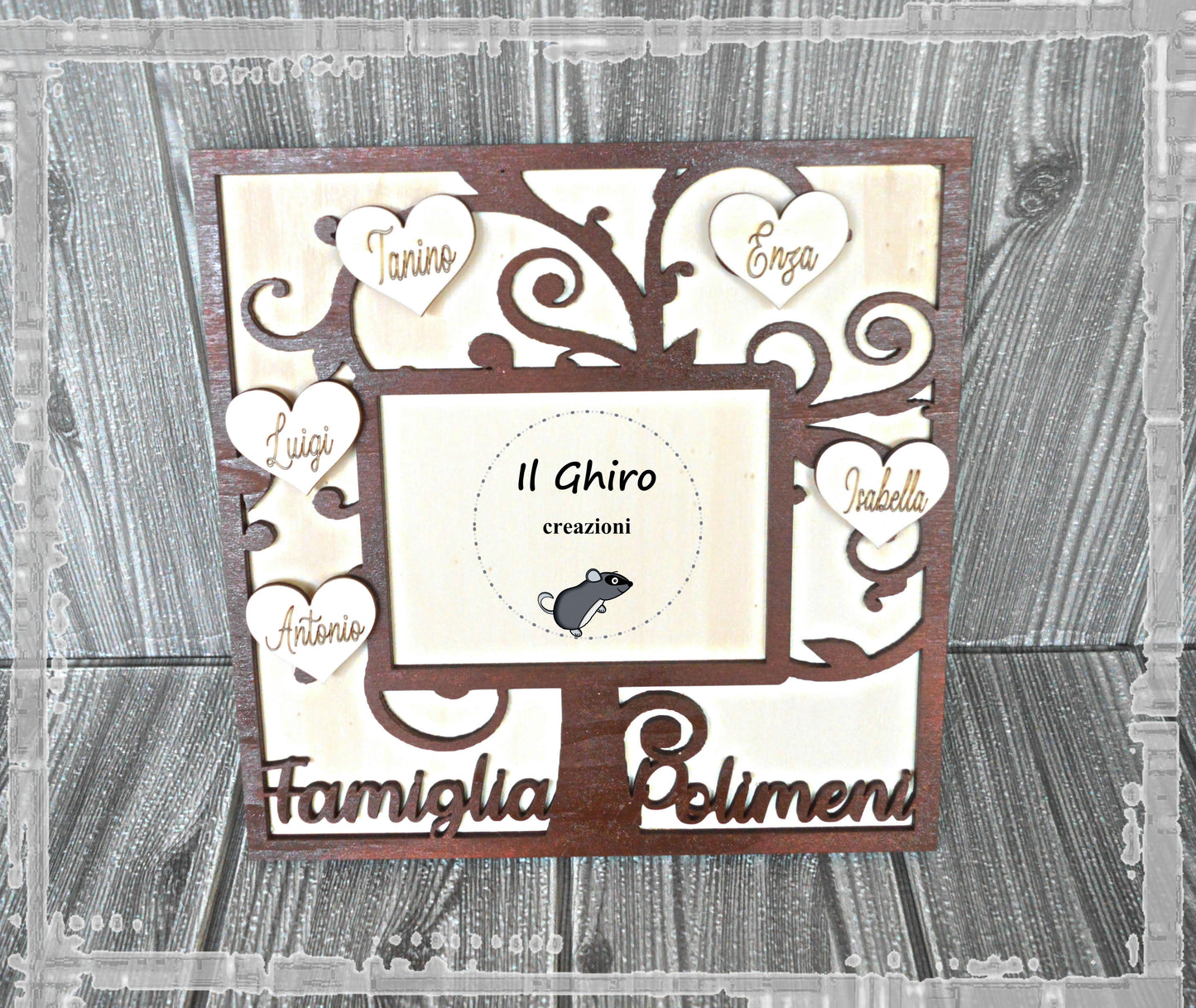 Cornice Portafoto Famiglia Albero della Vita