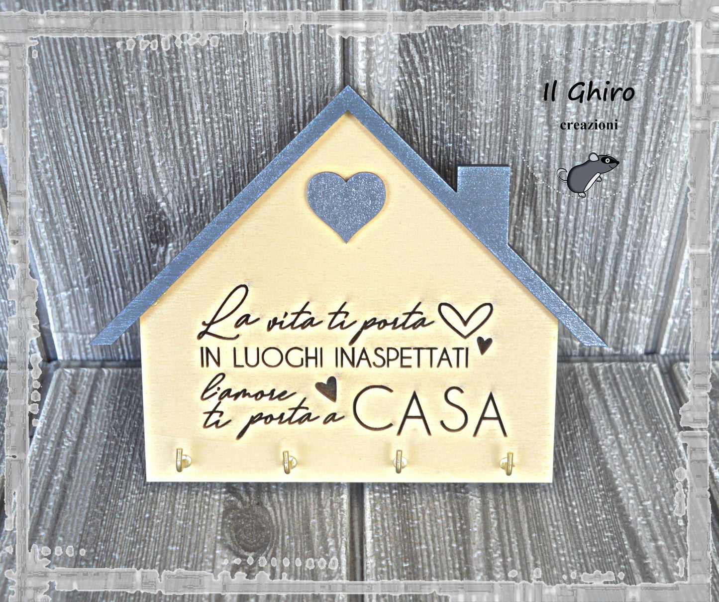 Casetta Portachiavi con Frase