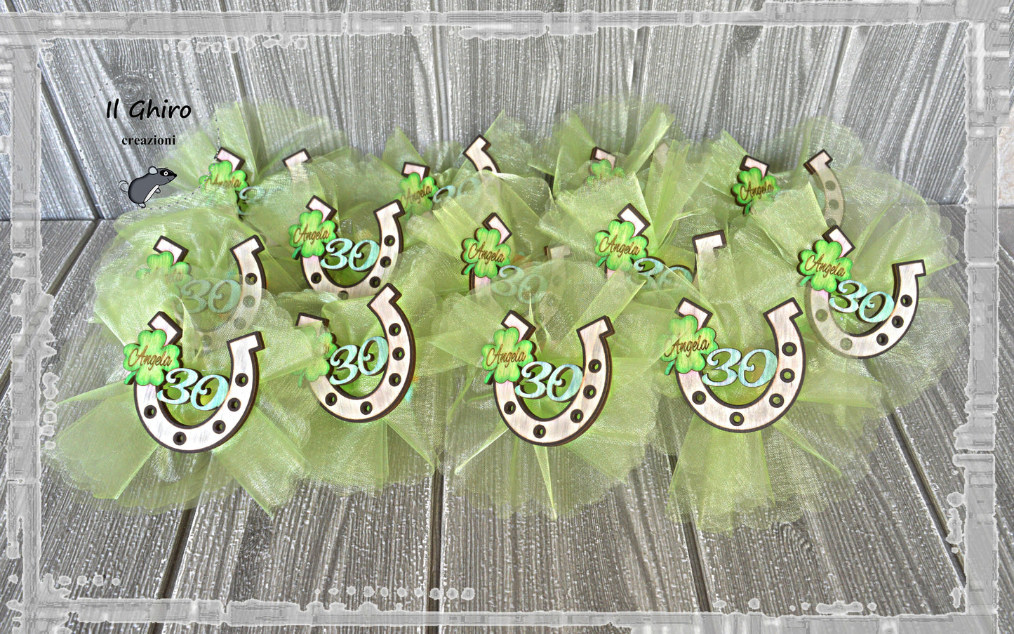 Sacchettino con Calamita e Numero Dipinta Ferro di Cavallo