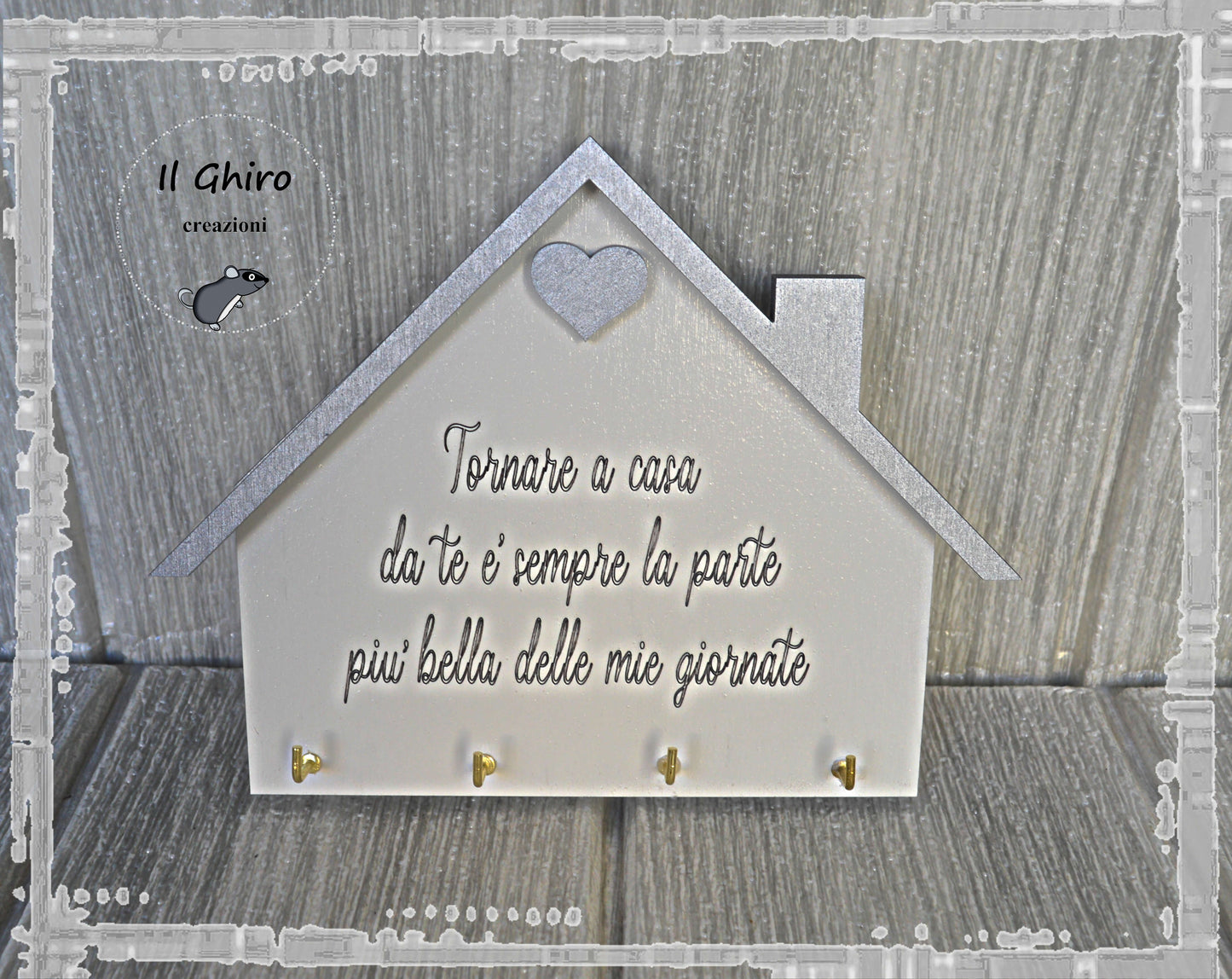 Casetta Portachiavi con Frase