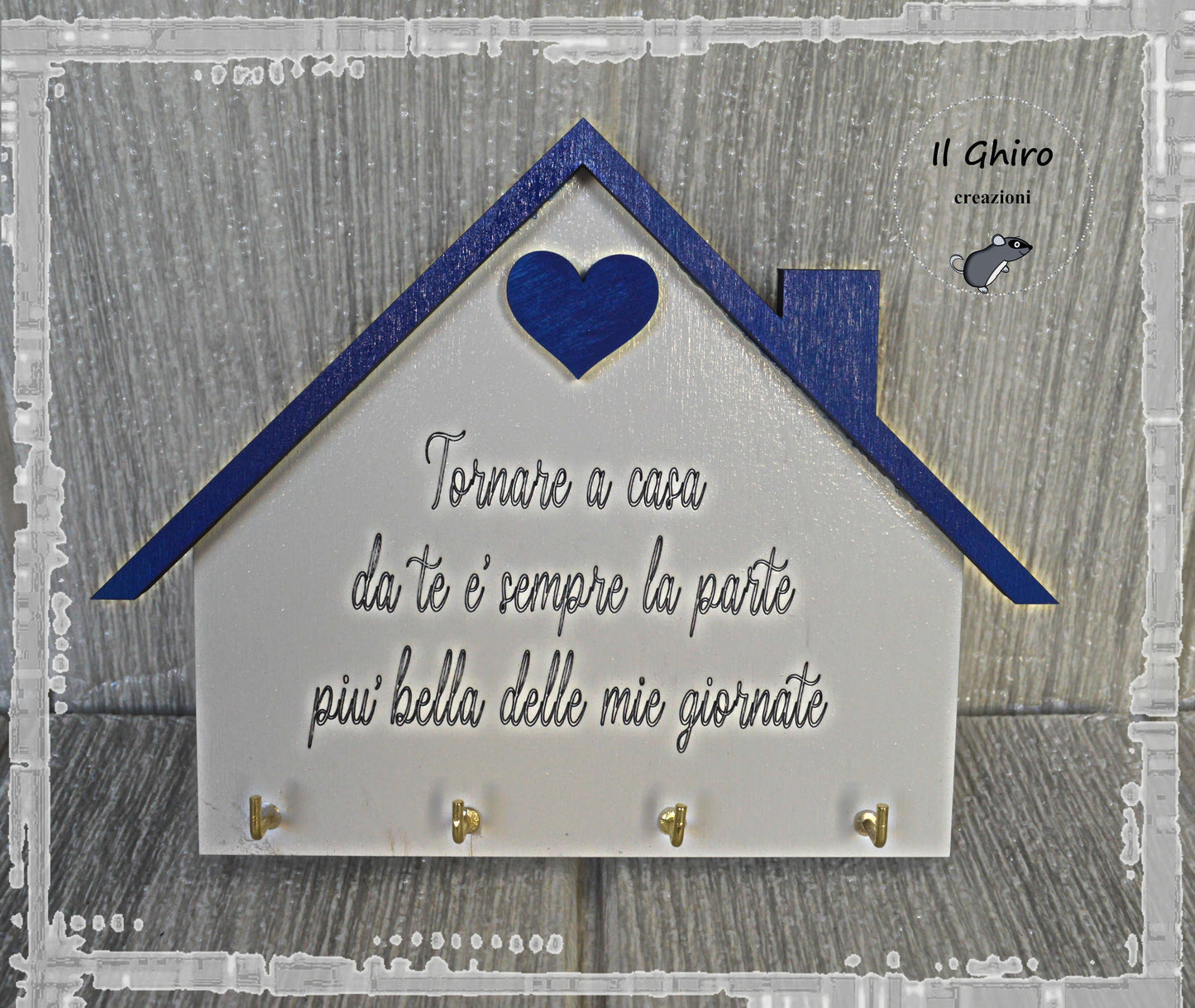 Casetta Portachiavi con Frase