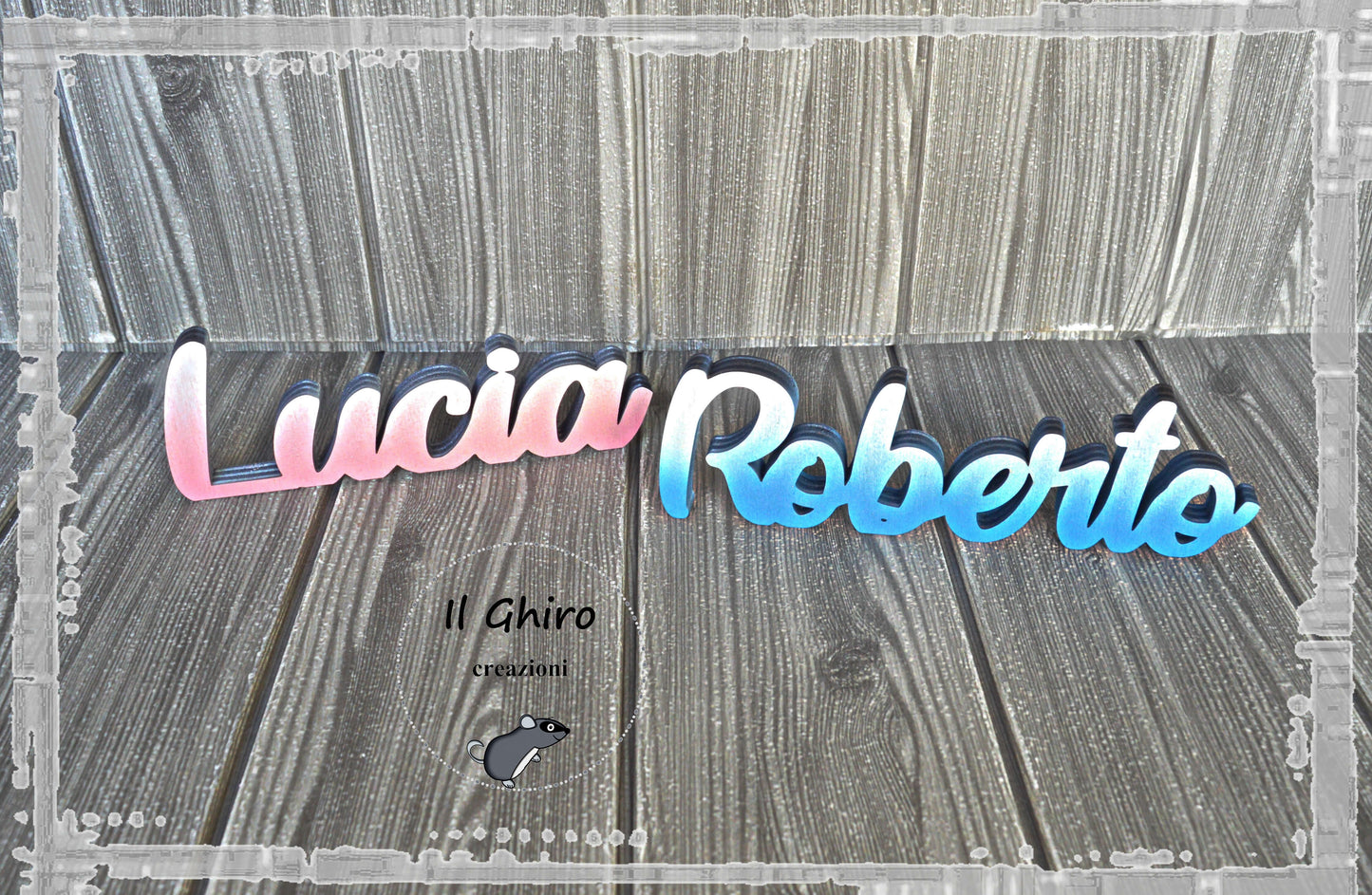 Nome in Legno Dipinto