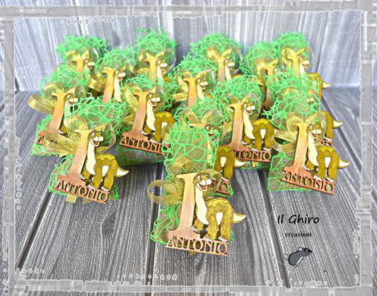 Sacchettino con Calamita e Numero Dipinta Dinosauro