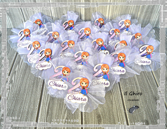 Sacchettino con Calamita e Numero Dipinta Anna Frozen