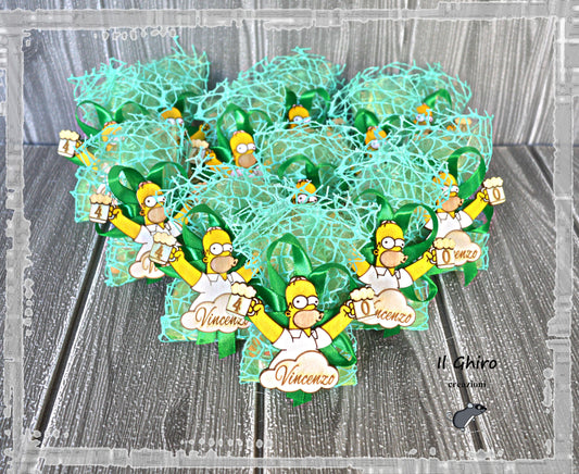 Sacchettino con Calamita e Numero Dipinta Homer Simpson