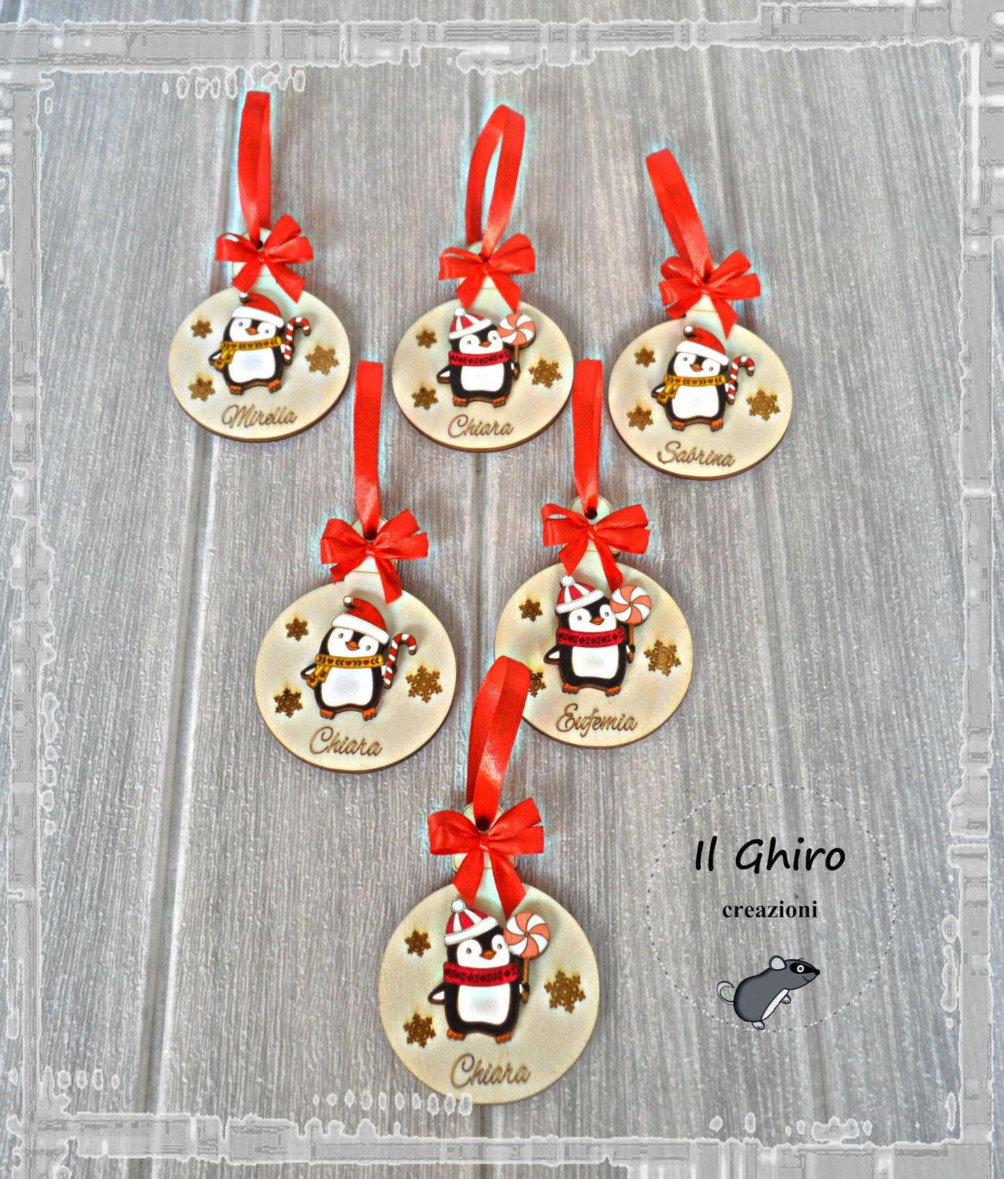 Pallina di Natale con Pinguino 3D